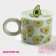 Ceramic mug with silicone lid of the Avocado shares, 350 ml, green color