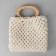 Handles for bags are wooden, wicker, d = 9.8 × 5.9 / 13.5 × 9.5 cm, 2 pcs, beige color