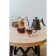 Glass cup with double walls Magistro "Adele", 200 ml, black color