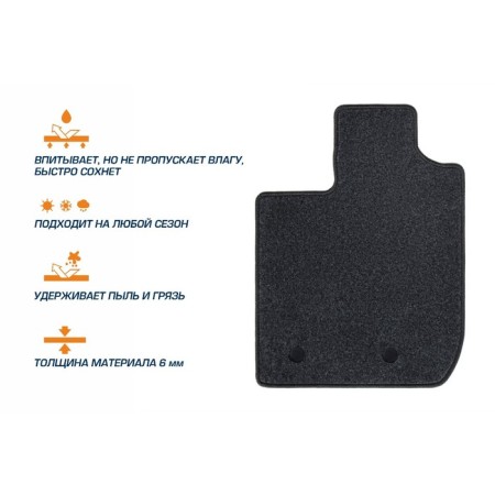 Textile mats Autoflex Standard Haval Jolion 4WD 2021-n, 4 parts, graphite-1