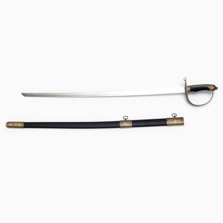 Souvenir saber, black scabbard with bronze, blade 77 cm-8