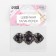 Decorative fastener, 6.3 × 2.8 cm, black color