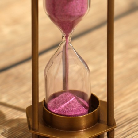 Sanding clock with compass 14x5.5 cm, brass-2