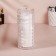Organizer for storing cotton pads, with a lid, D - 7 × 7 × 19 cm, color transparent color