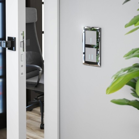 W4520006 touch switch, two -key, with backlighting, 1000 watts, silver-4