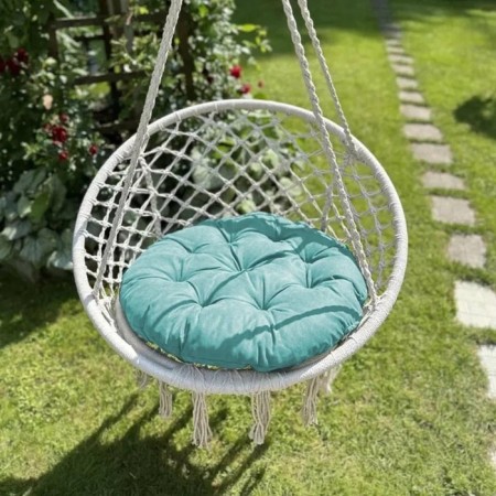 Pillow for swing "Tina", diameter 60 cm, color of heavenly blue-1