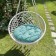 Pillow for swing "Tina", diameter 60 cm, color of heavenly blue