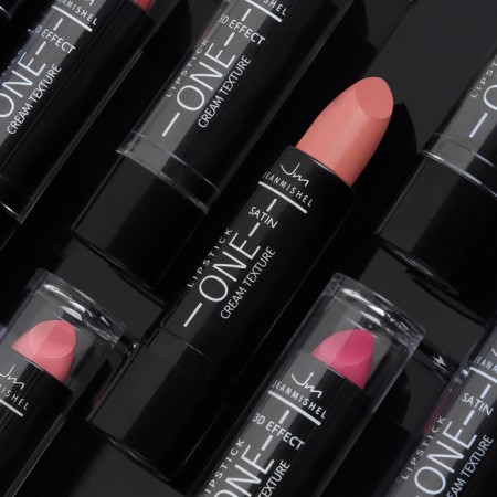 Lipstick Jeanmishel Satin Cream Texture tone 03 pink-beige light, 14 g