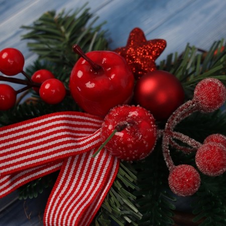 Christmas tree decoration "Snow Apple on the Star" 20x20 cm-1