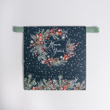 Folding Gift Box "New Year Botanika", 16.5 x 12.5 x 5 cm, New Year-8