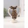 Polystone souvenir "Lovers in a stone heart with roses" under bronze 8.8x15.7x20cm 10686