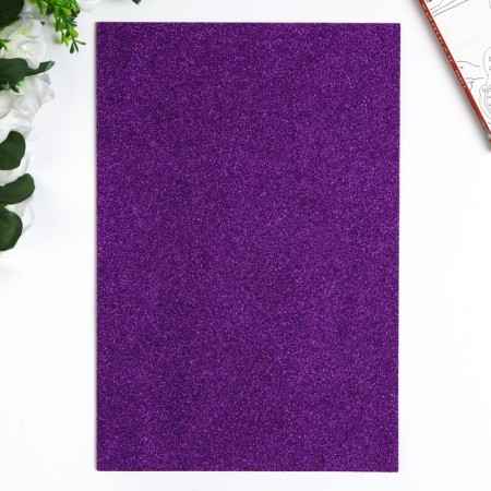 Foamiran "purple shine" 2 mm format A4 (set of 5 sheets)-1