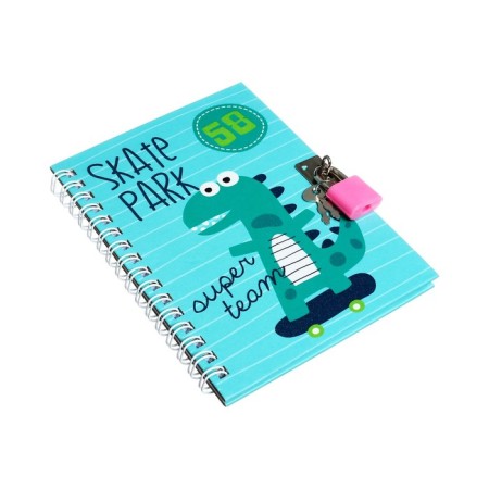 Notebook Gift A6, 45 sheets, on the castle, on the crest, line, "Dino", mix-1