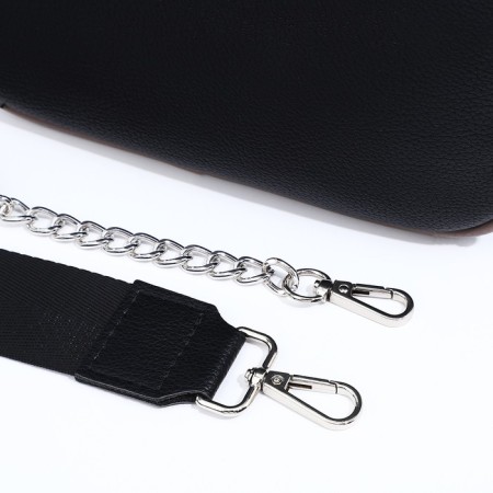 Women's bag over the shoulder, Textura, small size, black color-6