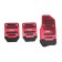 Cartage pedals, anti -slip, red, set 3 pcs