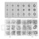 A set of washers, 18 types: grover, gear, stop, multilated, 720 pcs