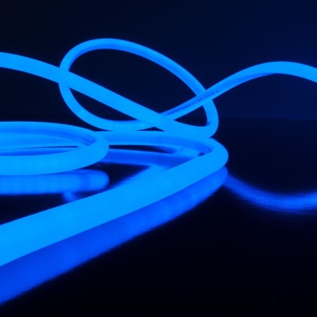 Flexible Neon Elektrostandard, IP67, 2835, 144 LED/m, 220V, round, glow of blue-4