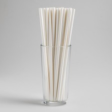 Cocktail tubes, set 25 pcs., White color