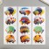 Stick Plastic "Air Balls" silver lines mix 42.5x12.5 cm