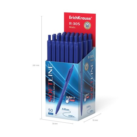 Automatic ballpoint handle R-305, node igla 0.7 mm, blue ink, letter line length 1000 meters-8