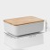 Storage container with lid LADOM "Naturel", 25.5 × 17.5 × 8.5 cm, white color
