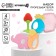 A set of silicone teeters "berry", with a rattle, 4 pcs., In the case, crumb I