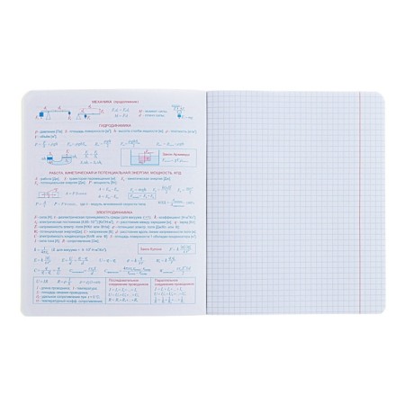A notebook “Hipples”, 48 sheets in a cage, “physics”, coated cardboard, matte lamination, Touch varnish, an offset block-3