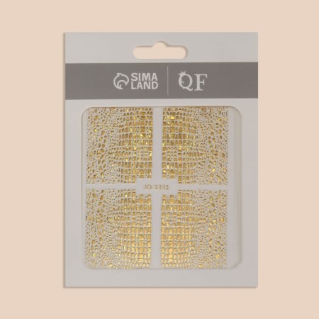 Heligator nail stickers, foil, golden color-3