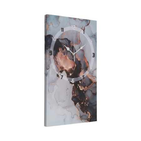 Carty clock is wall-mounted, interior "marble", 35 x 60 cm, on canvas, silent-6