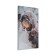 Carty clock is wall-mounted, interior "marble", 35 x 60 cm, on canvas, silent