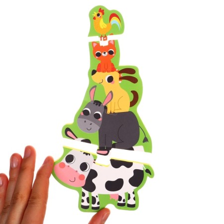 Soft puzzle for kids "Pyramid: Farm animals", 5 parts, crumb I-2