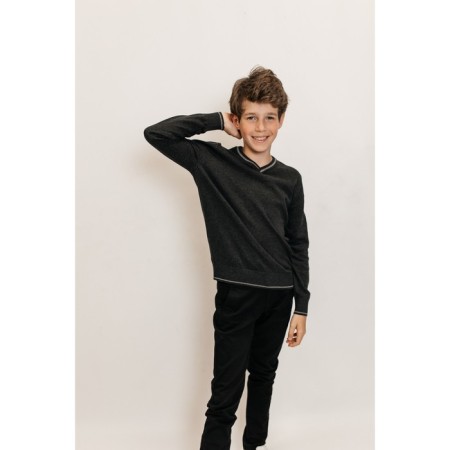 Jumper for boys, height 110-116 cm, dark gray color-2