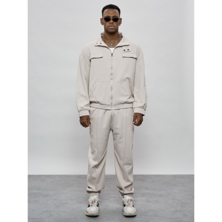 Sports suit men's, size 48, beige color-2