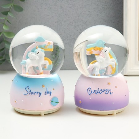 Souvenir Polystone Water Ball Light, music "Royal Pegasus" MIX 8x8x12.5 cm