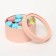 Set 2 in 1 round boxes with a window, peach, 21 x 11 - 18 x 10 cm