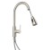 Kitchen mixer Zein Z2940, sliding spill, 2 modes, cartridge 35 mm, stainless steel, satin