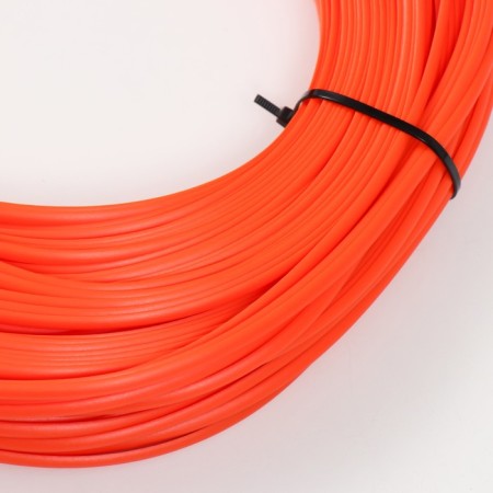 Smooth artificial rattan 7 mm 100 m half a pipe (orange)-1