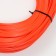 Smooth artificial rattan 7 mm 100 m half a pipe (orange)