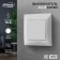 Luazon Lighting "Antei" switch, 10 A, 1 key, hidden, white