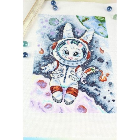 Embroidery Set "Lunar Hare" 28 × 20 cm-1