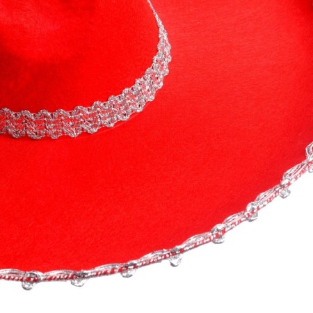 Carnival hat "Sombrero", red color-3