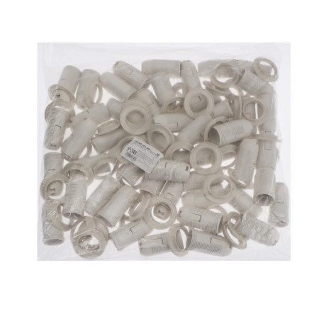 Cartridge E14, plastic suspension with a clamping ring, gray, set of 50 pcs.-3