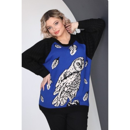 Women's sweater, size 54, the color is blue, black-7
