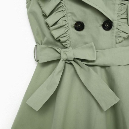 Baby Double-breasted KAFTAN, size 38 (146-152 cm), olive color-10