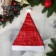 New Year's cap "Texture" 27x33 cm, red