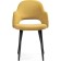 Stool on a metal frame Gutride metal/velor, black/yellow 51x56x82 cm
