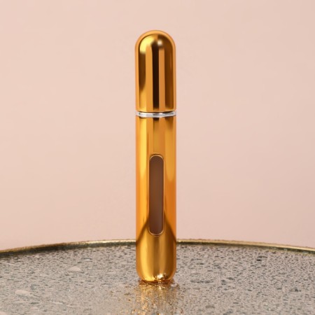 Perfume atomizer, with a spray, 8 ml, golden color-1