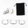 Belt of fidelity "Total cell No. 2", rings d = 4; 4.5; 5 cm, lock, key, metal