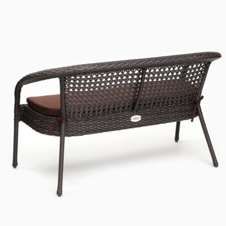 Garden of artificial rattan 130x70x80cm wenge-4
