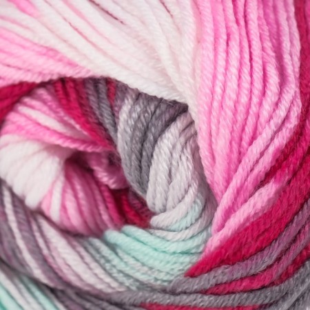 Yarn "Adore Dream" 100% acrylic anti-pilling 280m/100g (1066 roses-white-gray)-2